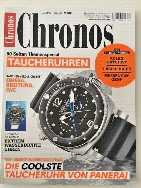 German watch magazin / Magazine allemand montres CHRONOS 2/2016 PANERAI LUMINOR