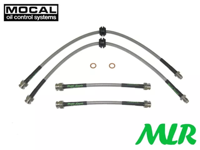 Mocal Fiat Punto Gt Turbo All Mk1 Inc Cabrio Braided Brake Lines Hoses Pipes Kit