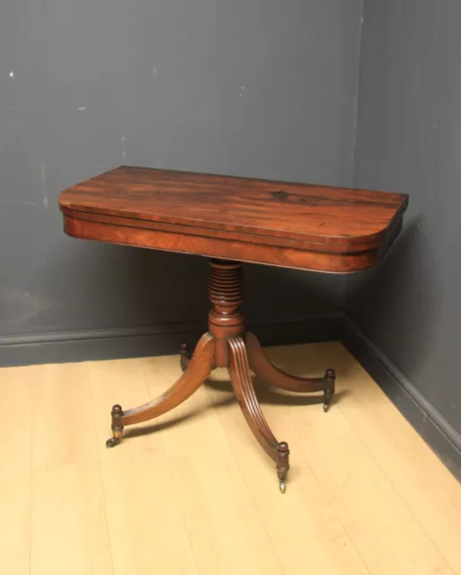 Antique Regency Mahogany Tea Side Table