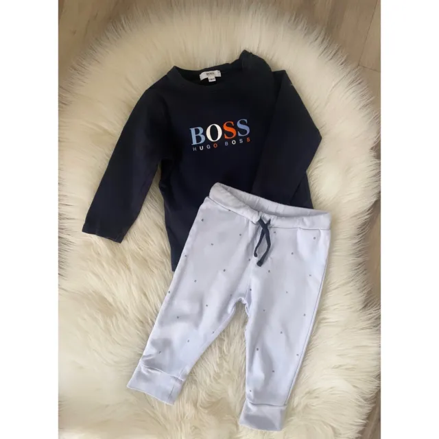 Hugo Boss Baby Boys Tracksuit Size 12m 9-12 Months Designer Set