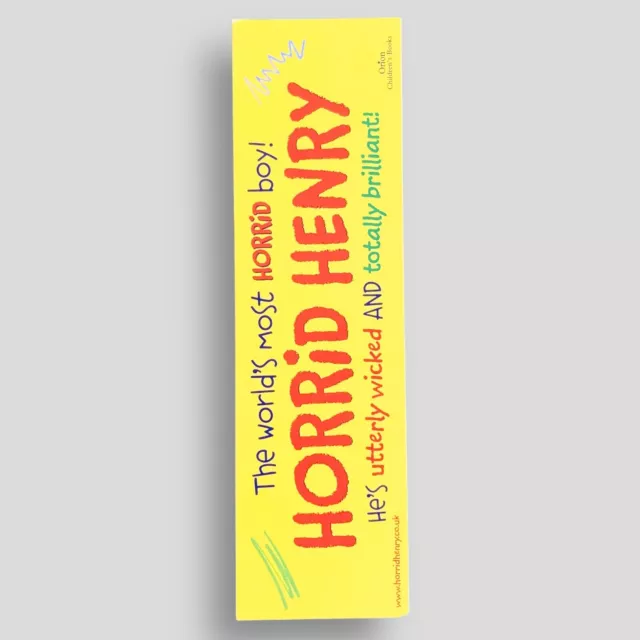 Horrid Henry Collectible Promotional Bookmark -not the book