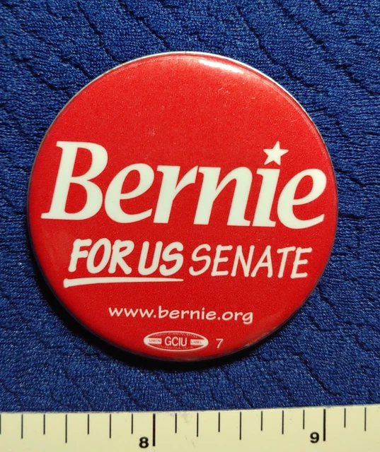Bernie Sanders Vermont Senate Jewish Was 2008 Hopeful Political Pinback Button