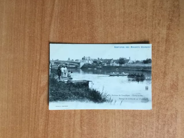 CPA : ENVIRONS DE COMPIEGNE CHOISY-AU-BAC passage de rivière du 54 e d'