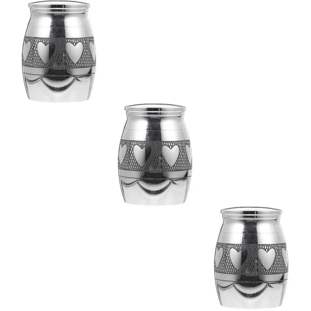 3 PIEZAS Mini tanque de cremación para mascota urna bolsa animal ataúd Cino Cinerary