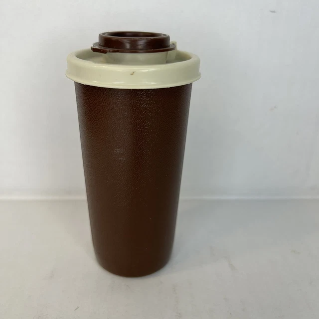 VINTAGE TUPPERWARE SALT Pepper Spice Shaker Flip Top Brown 1329 with