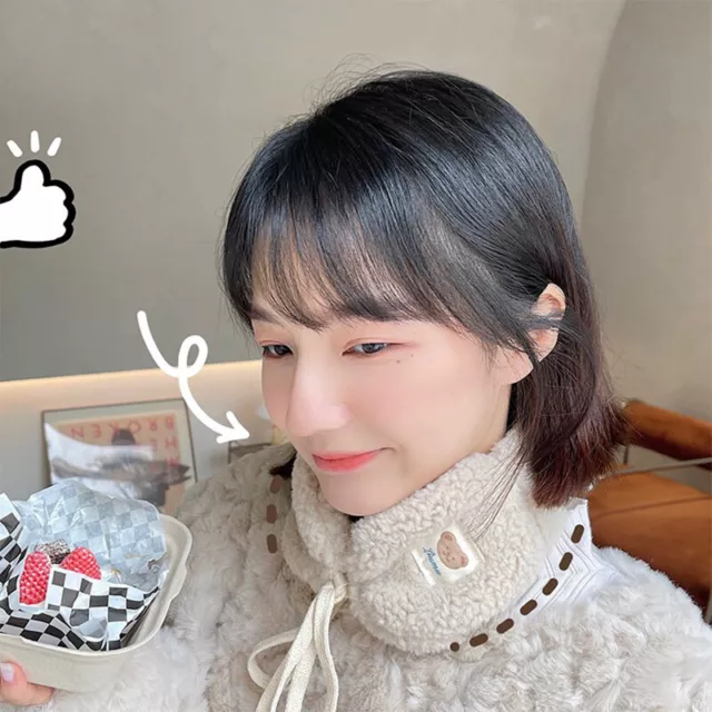 Cute Bear Ear Bag Ear Warmer Women Plush Earmuff Lace UP Ear Cover Female-wf