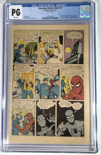 Amazing Spider-Man #1 Cgc Pg Page 15 Only First Asm Stan Lee & Steve Ditko 1963