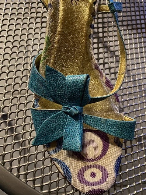 sandali Eleganti Da donna Con Tacco A Specchio Tg 39.5 Con Fiocchetto Come Nuovi