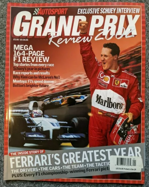 Autosport Grand Prix Review 2002 Magazine (UK) Formula 1 F1 Schumacher interview