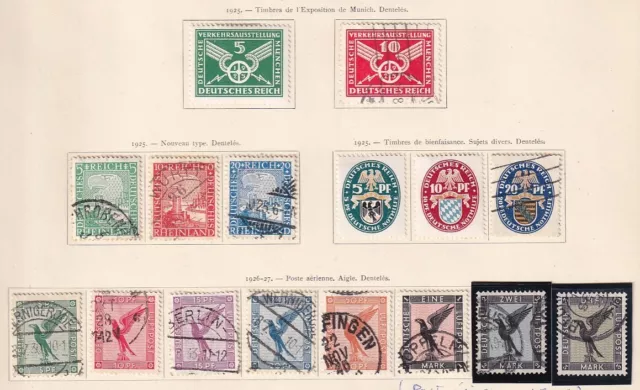 German Reich 1925 Collection of 16  stamps / HIGH VALUE!