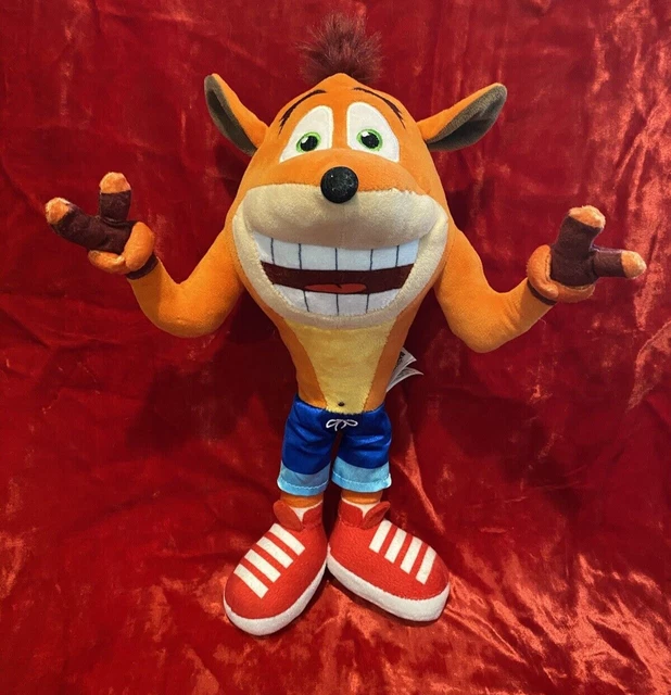 Big Plush Crash Bandicoot Peace Signs Playstation Video Game Toy Figure Exc!!!