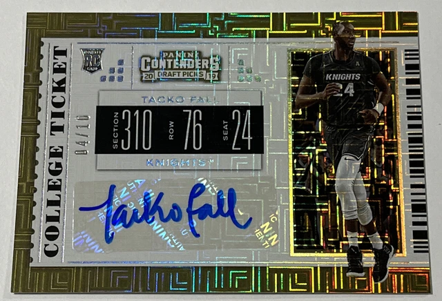 2019-20 Panini Contenders Draft Tacko Fall Auto Autograph Rookie RC #04/10