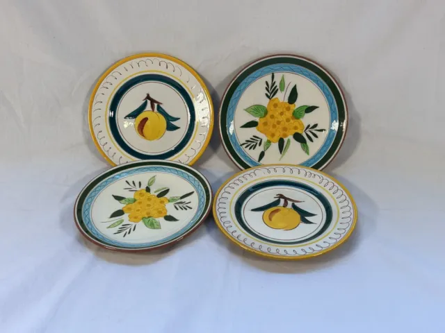 VTG Stangl Pottery Country Garden Bread and Butter Plates Hand Painted Set of 4