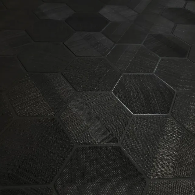 Lamborghini Murcielago Hexagon Feature Black textured Wallpaper 3D Geometric 3