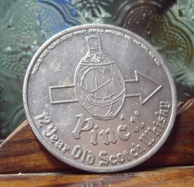 Pinch Whiskey 1977 Atlanta Falcons Schedule   "Spinner" Token