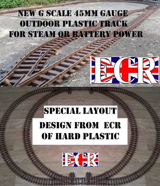 G SCALE RAILWAY RAIL 45mm GAUGE STRONG PLASTIC TRACK GARDEN TRAIN SET RAILWAY