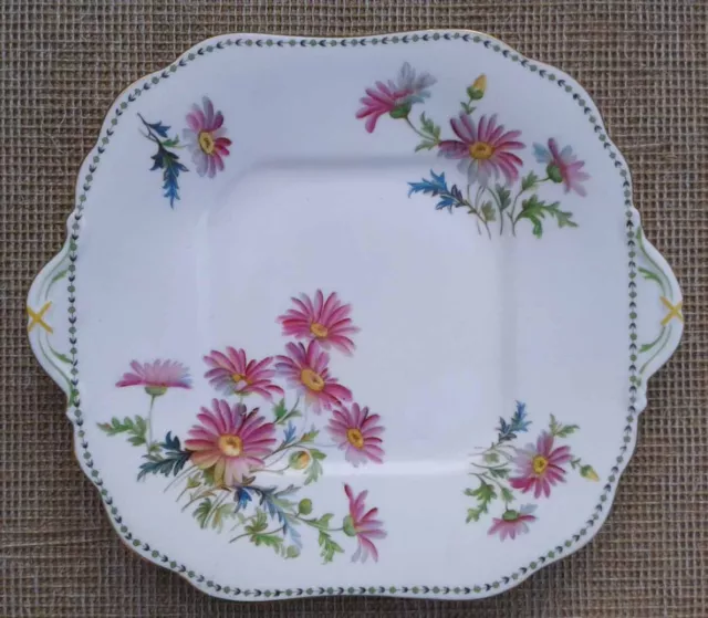 Aynsley “Pink Flowers” Two Handled Cake Plate.