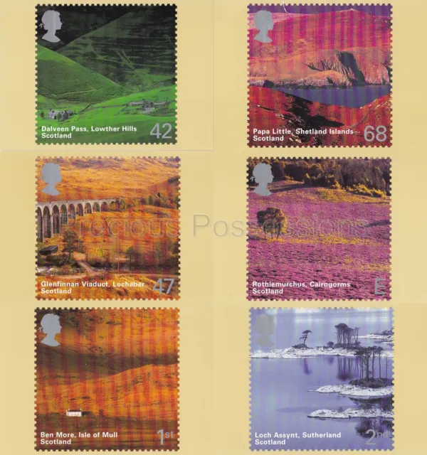 Gb Postcards Phq Cards Mint Full Set 2003 British Journey - Scotland Pack 255