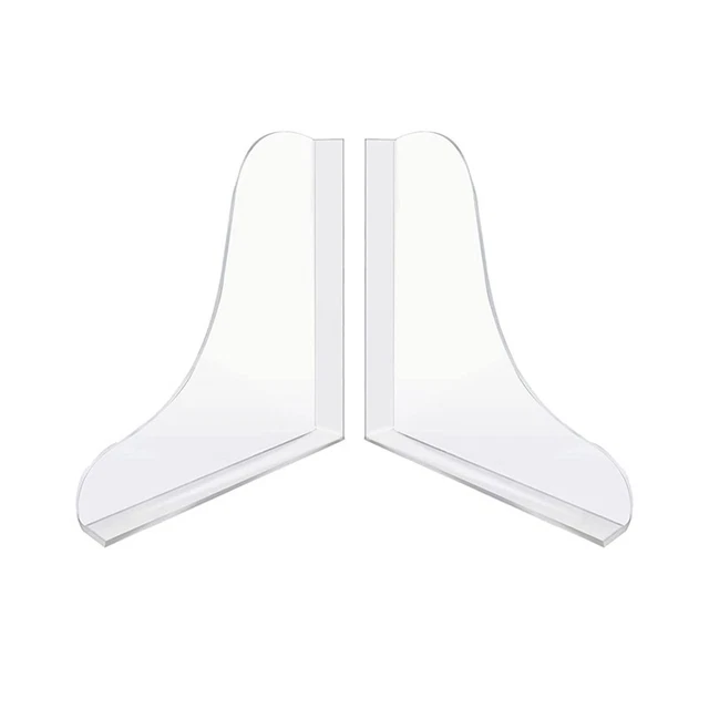 Lot De 2 Protections Anti-éclaboussures Acrylique Pour Douche/baignoire - Transparent, 27 X 27 Cm, Avec Ventouses