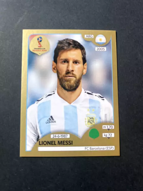 Álbum pegatinas Panini Copa Mundial de la FIFA Rusia 2018 Lionel Messi edición dorada #288