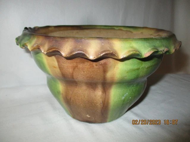 ANCIEN POT DE Jardin Poterie Terre Cuite Vernissee Castemaudary Albi Ou