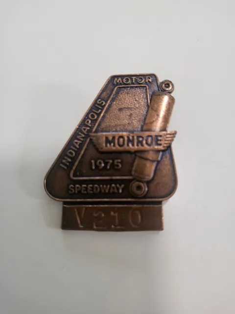 1975 Bronze Indy 500 Pit Badge. Badge # V210.