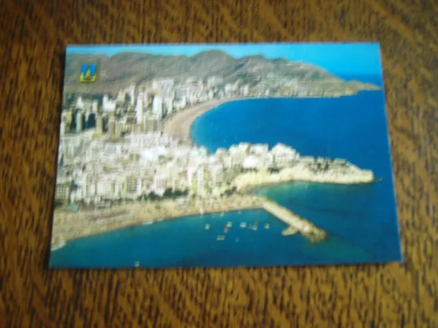 carte postale benidorm (alicante) quartier typique et plage levante