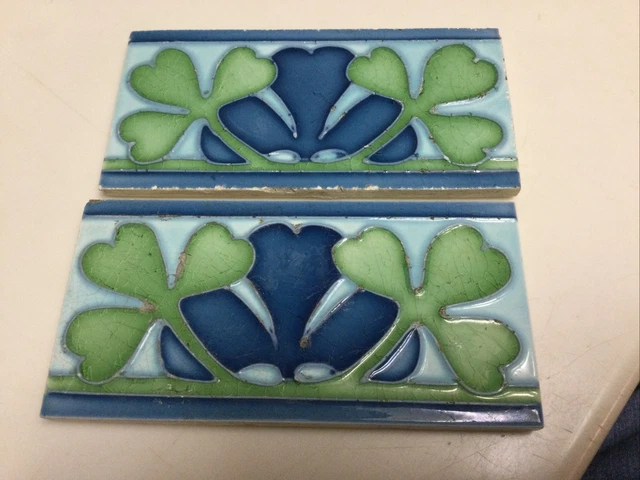 Antique Hemixen Belgium - Majolica Tile C1900