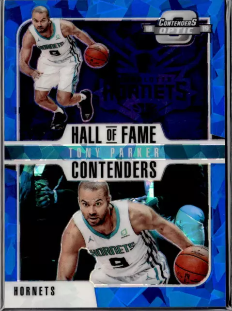 2018 Contenders Optic #2 Tony Parker Blue Ice Purple Mojo NM
