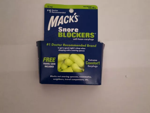 MACK'S® Snore BLOCKERS Soft Foam Earplugs (12 Pairs)