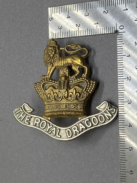 BRITISH ARMY VICTORIAN Crown The Royal Dragoons Cap Badge £6.00 ...