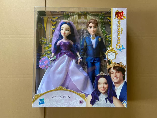 Disney Descendants The Royal Wedding Mal and Ben Fashion Dolls, Ages 6 and  Up 