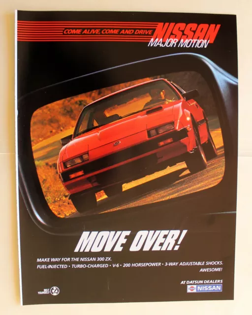 Nissan 300 ZX   Vintage Magazine Print Ad  1985 11 x 8