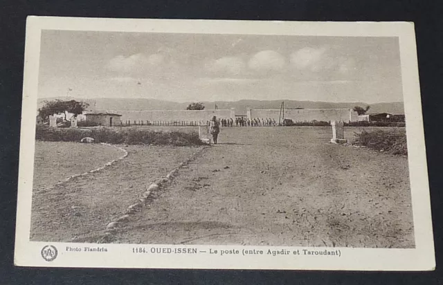 Cpa Carte Postale 1920 Colonie France Maroc Maghreb Afrique Poste De Oued-Issen