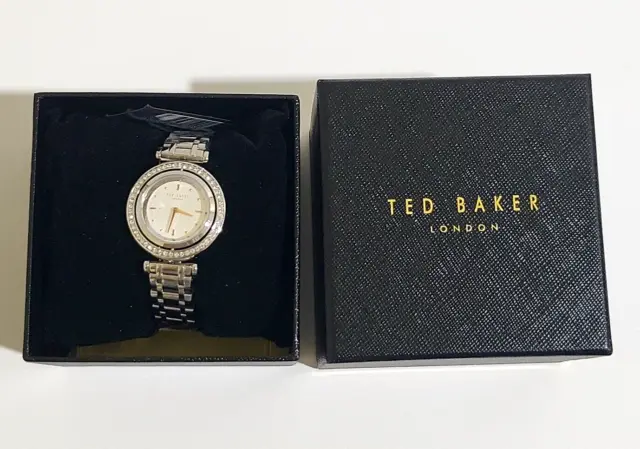 Ted Baker Ladies Fashion Rotating Dial Crystal Watch Te50521002 Brand New In Box