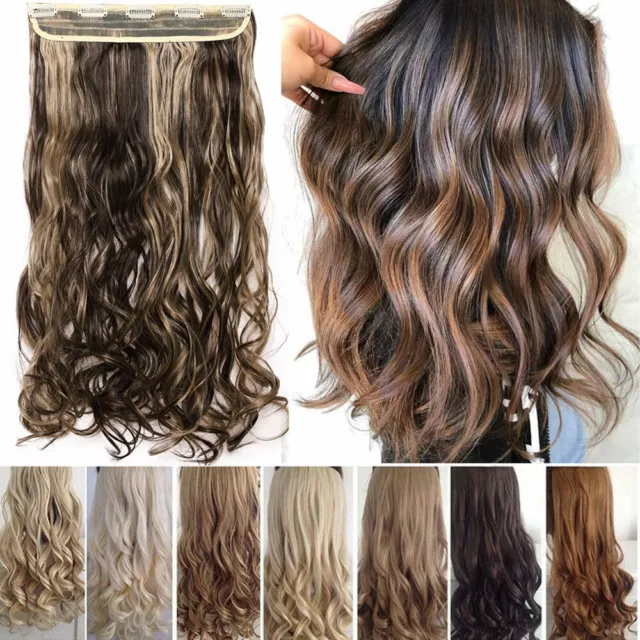 Extensiones de cabello humano con clip natural real 100 % grueso de una pieza cabeza completa HYT