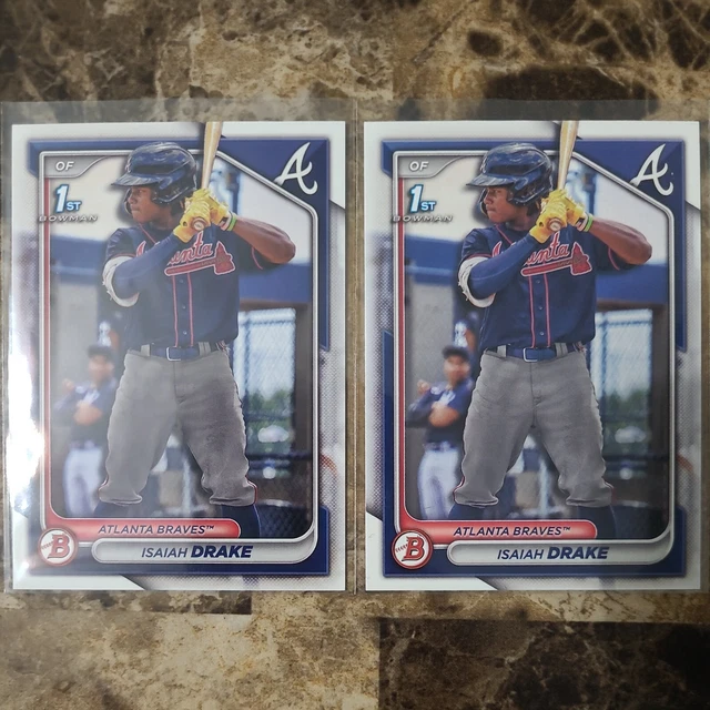 (2) 2024 BOWMAN 1st Bowman Prospects BP21 Isaiah Drake Atlanta