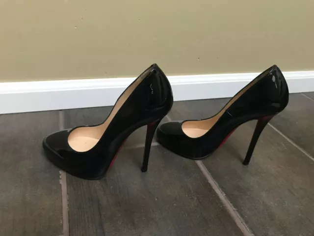 Christian Louboutin Argotik Patent Black Pumps Size 35 3