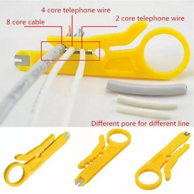 Denudeur de Cable Pince Outil pour Denuder Coupe Fil Réseaux Coaxial RJ45 Cutter 2