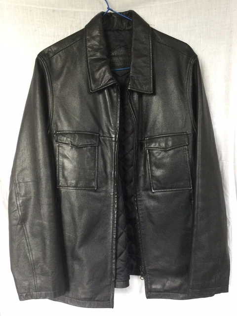 Cazadora   Piel    Negra Talla L
