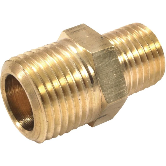 Forney 3/8 In. MPNT x 1/4 In. MNPT Brass Reducer Adapter 75533 Forney 75533