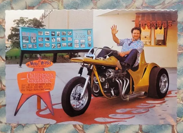 Vintage Promo PostCard ED ROTH Custom Hot Rod V8 TRIKE California Chopper card Vintage Promo PostCard ED ROTH Custom Hot Rod V8 TRIKE California Chopper card