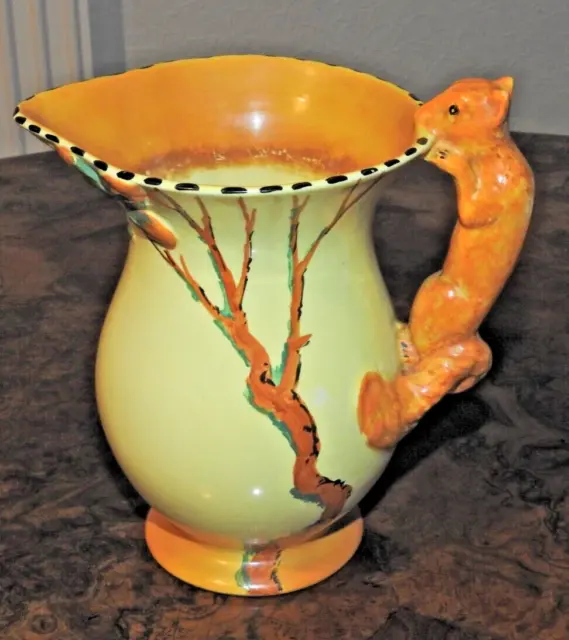 Burleigh ware Jug with squirrel handle Excellent