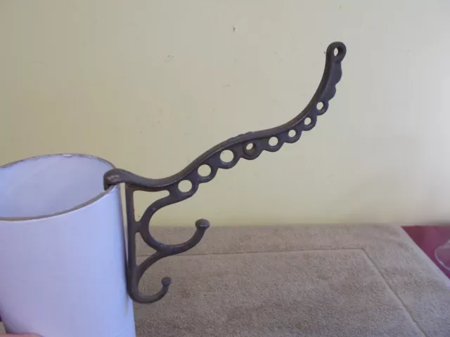 Vintage Cast Iron Hook Coat Hat Farm House Unusual Unique Barn ~~ Not Wall Mount