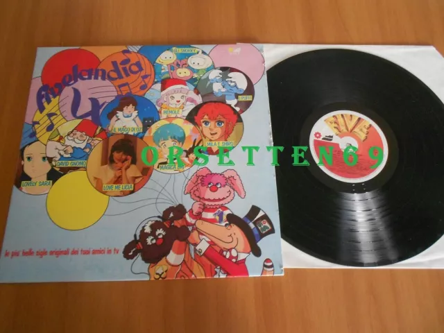 LP Cristina D'Avena FIVELANDIA 4 Sigle originali (1986) cartoni Memole Snorky