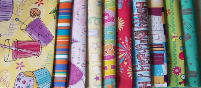 10 Sheets of Luxury Thick Glossy Birthday Wrapping Paper For him/her Ex Large 