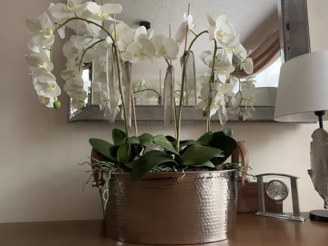 luxury very large beautiful artificial orchids in vase.