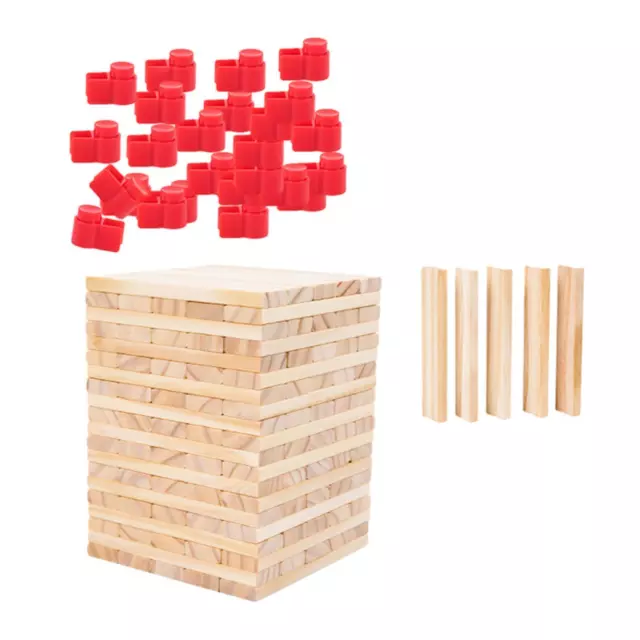 Jeu d'empilage de blocs en bois, 100 pièces, Kits de construction DIY pour