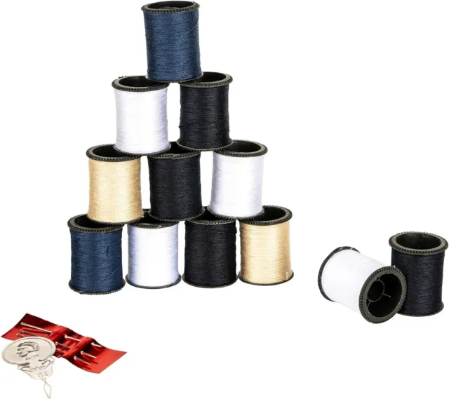 Mercerized Cotton Thread for Sewing Machine Hand Sewing in 5 Assorted  Colors