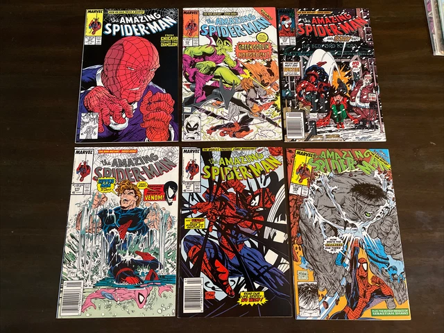 Amazing Spider-Man #307 312 314 315 317 328 Mcfarlane Lot 6 Marvel Comics Vf/Nm
